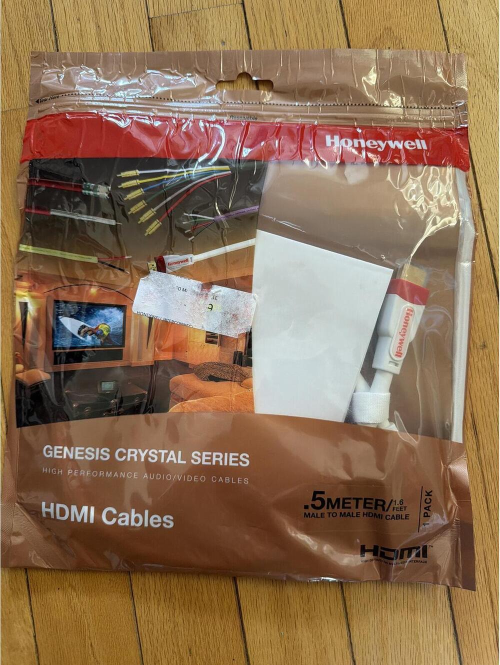 Honeywell Genesis Crystal Series HDMI Cable 0.5 (1.6 ft) Meter Male to Male